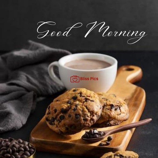 Good morning image with coffee and choco chip cookies Good morning image with coffee and choco chip cookies - good morning images with coffee