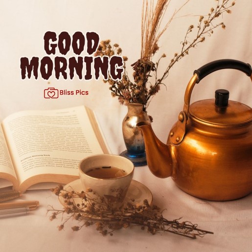 aesthetic background with a coffee cup and kettle and flower pot in background aesthetic background with a coffee cup and kettle and flower pot in background - good morning images with coffee