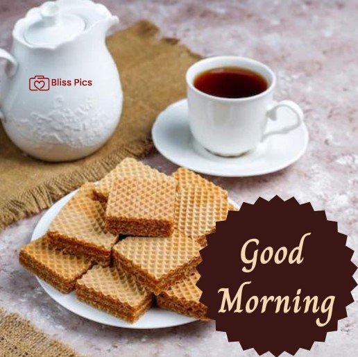 black coffee with kettle and wafer biscuits black coffee with kettle and wafer biscuits - good morning images with coffee