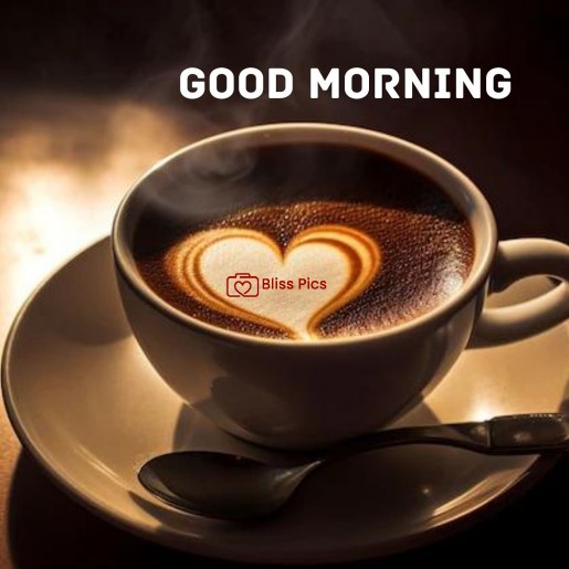heart coffee art with a spoon heart coffee art with a spoon - good morning images with coffee