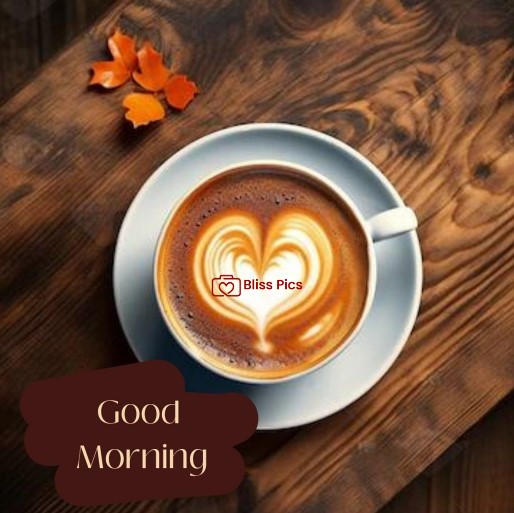 heart design on cappuccino cup on wooden table heart design on cappuccino cup on wooden table - good morning images with coffee