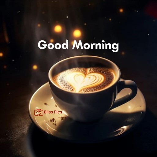 heart design on cappuccino in a cup with black background and stars heart design on cappuccino in a cup with black background and stars - good morning images with coffee