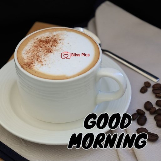 latte coffee in white cup saucer and coffee beans latte coffee in white cup saucer and coffee beans - good morning images with coffee
