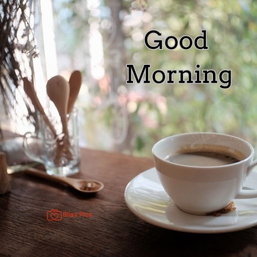 morning image with coffee cup on wooden table morning image with coffee cup on wooden table - good morning images with coffee