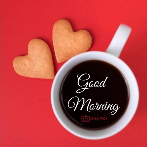 red background with black coffee in white coffee mug and heart shaped cookies red background with black coffee in white coffee mug and heart shaped cookies - good morning images with coffee